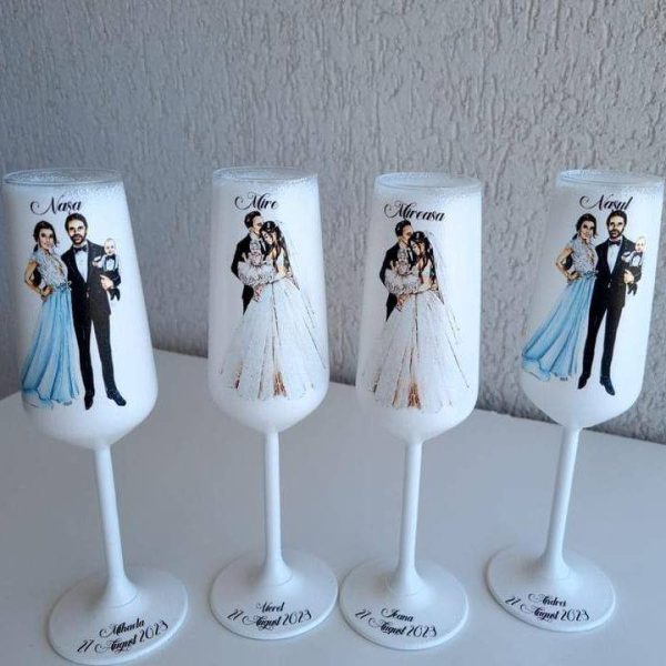 Set 4 pahare, Miri si Nasi, Imagini personalizate