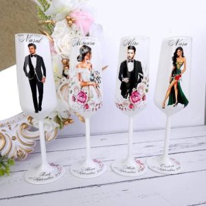 Set 4 pahare, Miri si Nasi, Perfect White