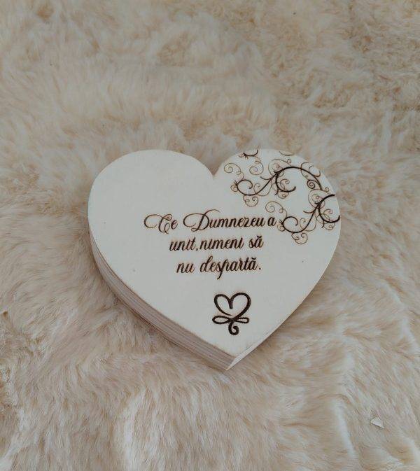 Cutii de verighete, lemn, personalizata manual