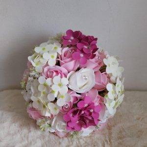 Imagine WhatsApp 2024-09-27 la 19.42.38_2d7c6a6b Buchet de Mireasă Mare cu Flori Roz si Albe, Perle si Strasuri!