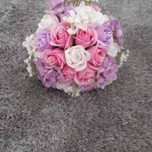 Imagine WhatsApp 2024-09-27 la 19.42.38_38b628e4 Buchet de Mireasă Mare cu Flori Roz , Albe Si Mov, Perlute si Strasuri!