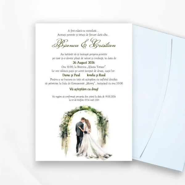 Invitatii Nunta Miri Bolta FLORI: N23_x_M307