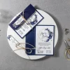Invitatii de Nunta cu Motive florale si snur( 7001-fen-25).