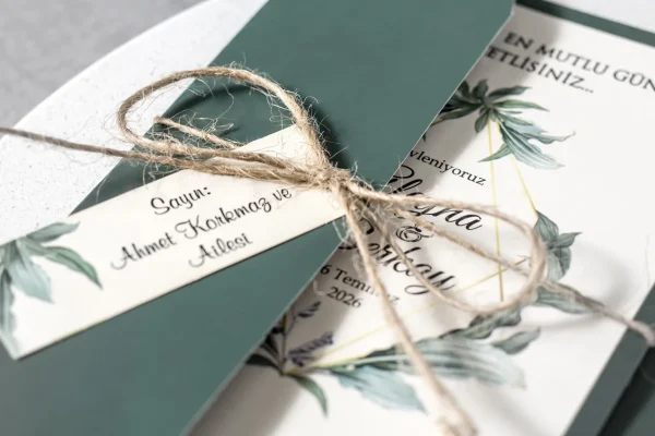 Invitatii de Nunta cu Crengute si Flori( 7002-fen-25).