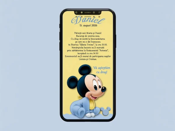 Invitatii de Botez Digitale, Disney 5!