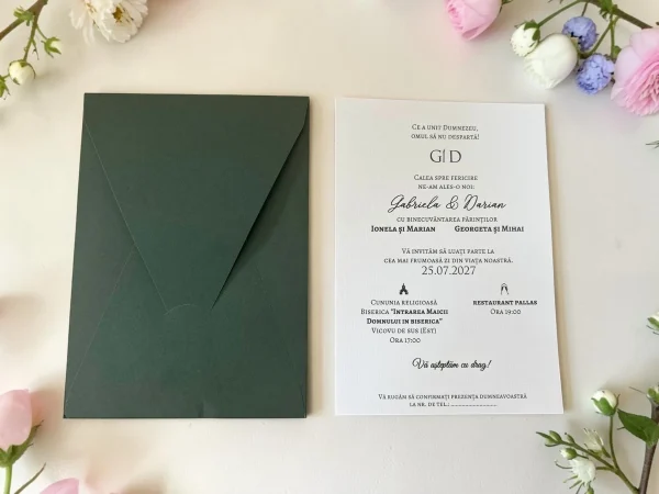 Invitatii Miri Carton Texturat N83!