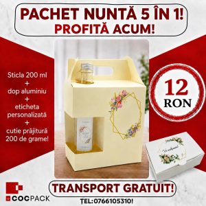 Set 5 in 1 Produse cu Motive Florale Crem!