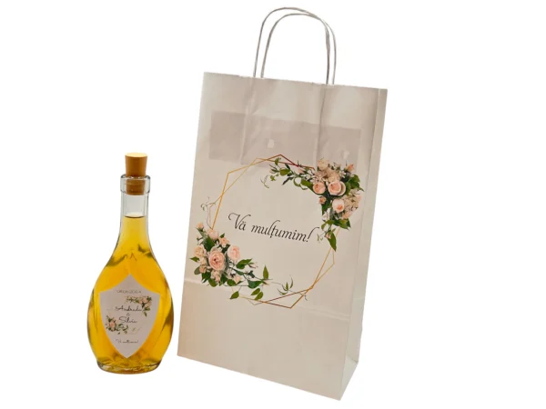 Set Marturii 108: punga, sticla 250ml, capac, eticheta personalizata!