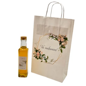 Set Marturii 107: punga, sticla 200ml, capac, eticheta personalizata!