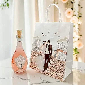 SET PUNGA NUNTA+ STICLA 250ml+DOPURI+ETICHETA PERSONALIZATA!