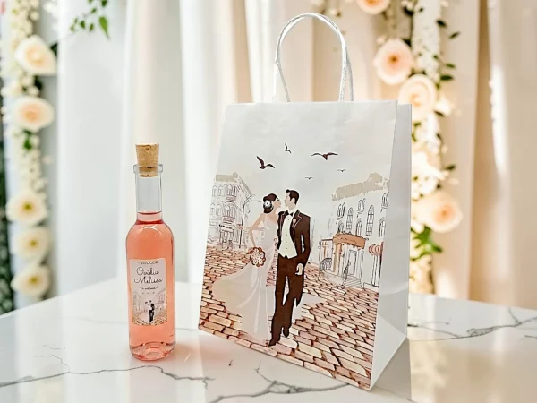 SET PUNGA NUNTA+ STICLA 200ml+DOPURI+ETICHETA PERSONALIZATA!