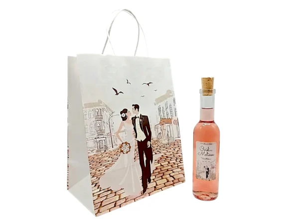 SET PUNGA NUNTA+ STICLA 200ml+DOPURI+ETICHETA PERSONALIZATA!