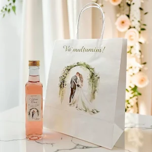 SET PUNGA NUNTA+ STICLA 200ml+DOPURI+ETICHETA PERSONALIZATA!