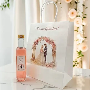 SET PUNGA NUNTA+ STICLA 200ml+DOPURI+ETICHETA PERSONALIZATA!