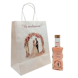 SET PUNGA NUNTA+ STICLA 200ml+DOPURI+ETICHETA PERSONALIZATA!