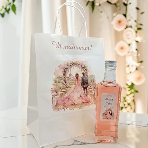 SET PUNGA NUNTA+ STICLA 250ml+DOPURI+ETICHETA PERSONALIZATA!