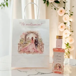 SET PUNGA NUNTA+ STICLA 200ml+DOPURI+ETICHETA PERSONALIZATA!
