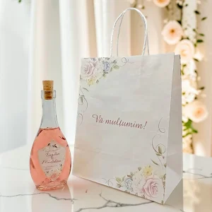 SET PUNGA NUNTA+ STICLA 250ml+DOPURI+ETICHETA PERSONALIZATA!